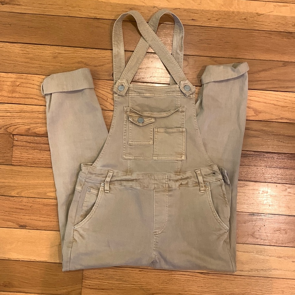 Free People brown denim overalls